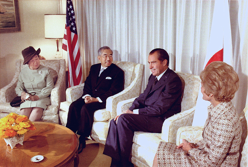 1971年與美國總統尼克森交談