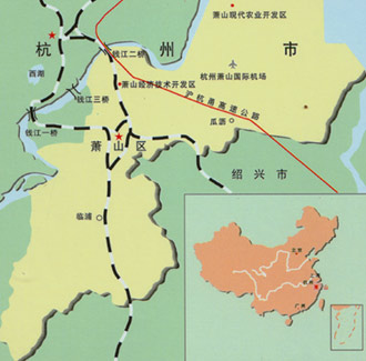 蕭山區行政區劃圖