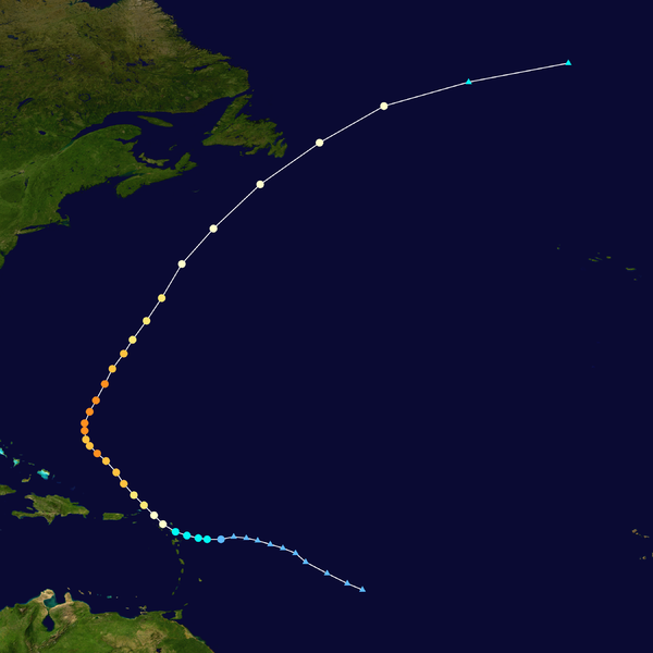 颶風貢薩洛 路徑圖