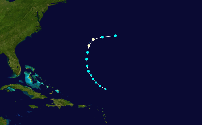 颶風費伊 路徑圖