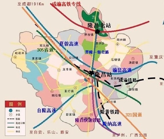 隆昌交通圖