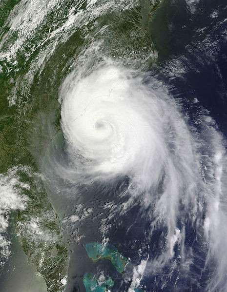 颶風亞瑟 衛星雲圖
