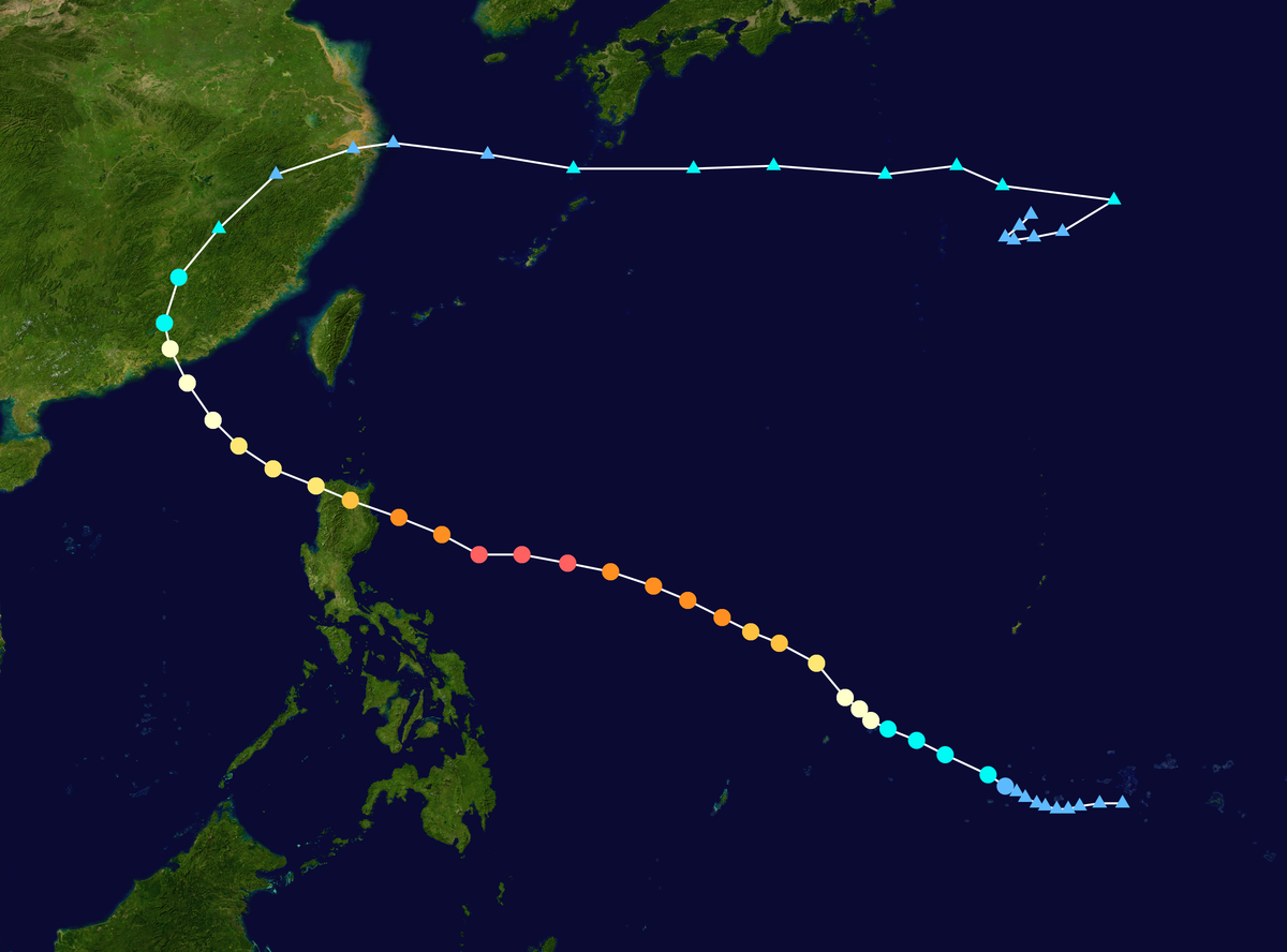 超強颱風海馬 路徑圖