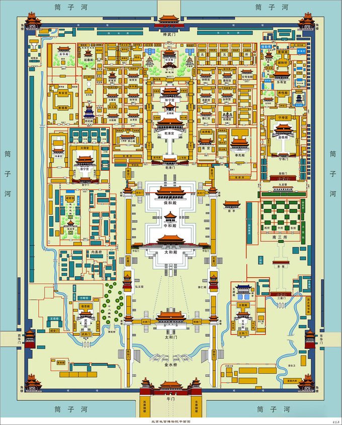 北京故宫平面图