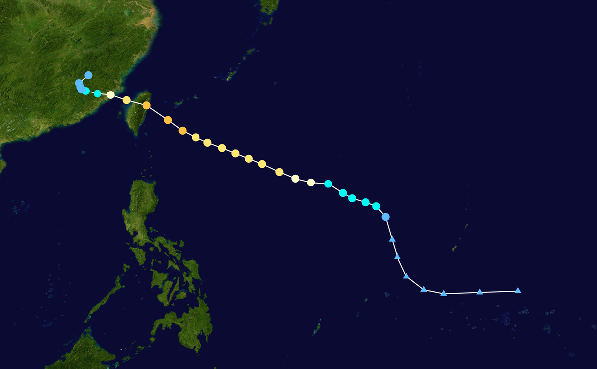 超強颱風鮎魚 路徑圖