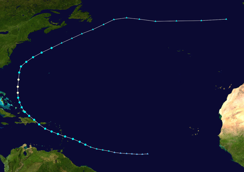颶風伯莎 路徑圖