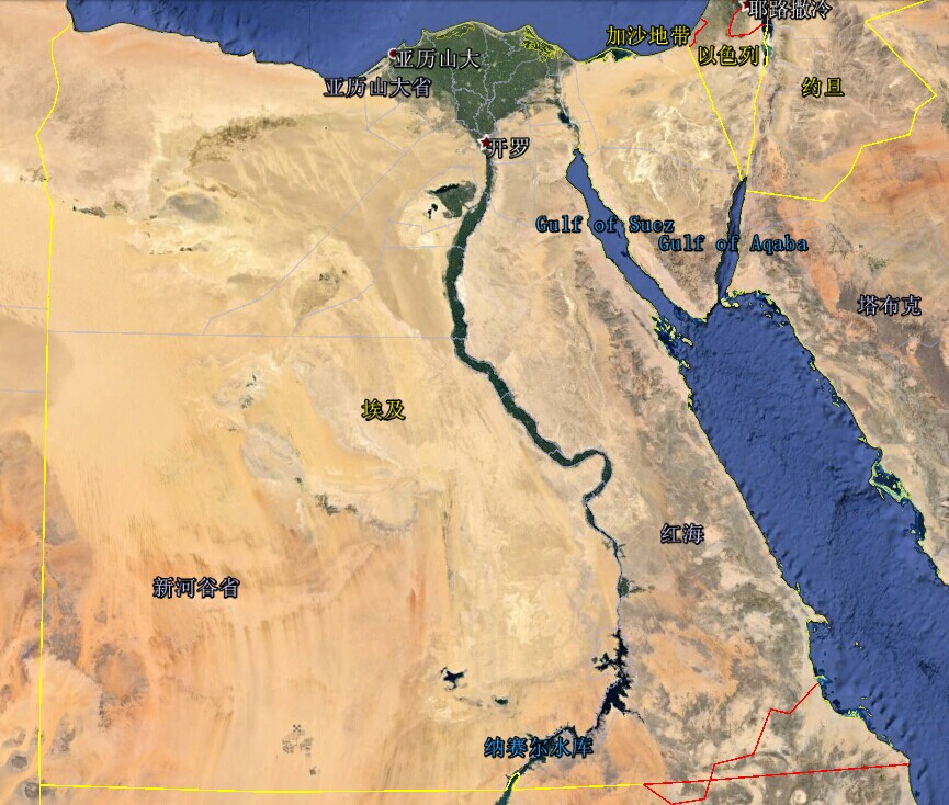 埃及衛星地圖
