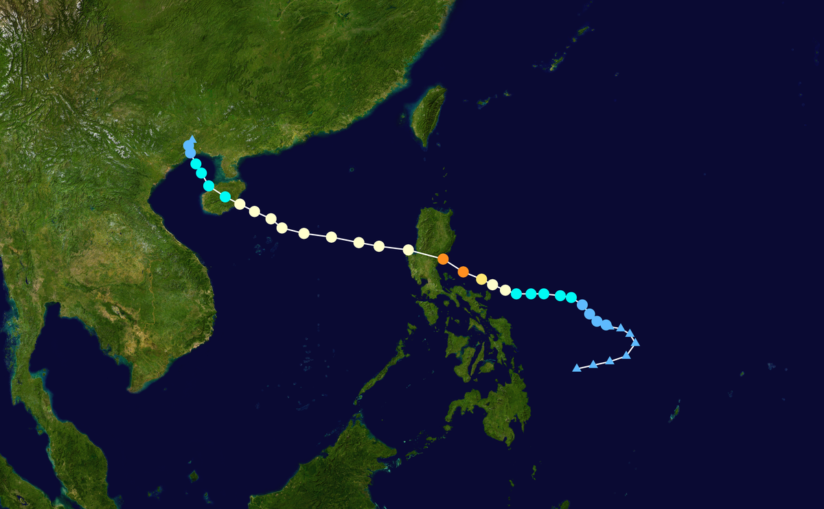 超強颱風莎莉嘉 路徑圖