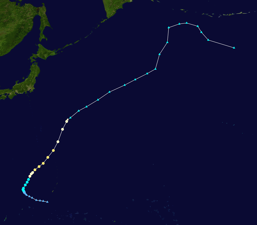 強颱風米雷 路徑圖