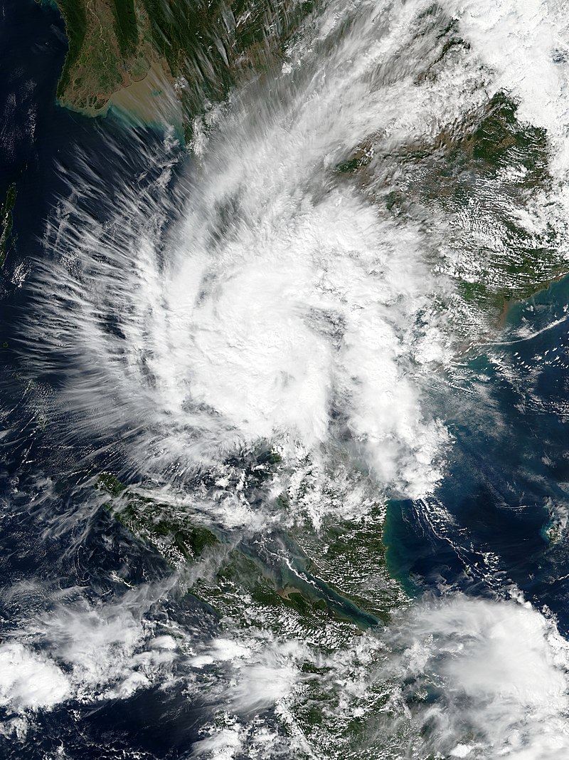強熱帶風暴帕布 衛星雲圖