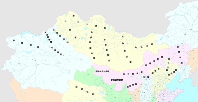 清朝時期蒙古各部盟圖