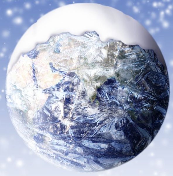 在地球歷史上，有三次冰曾覆蓋大部分地球。