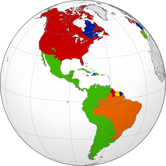 南北美洲語言分布