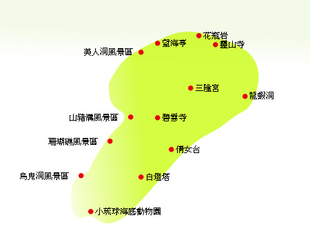 圖4：琉球鄉景點地圖