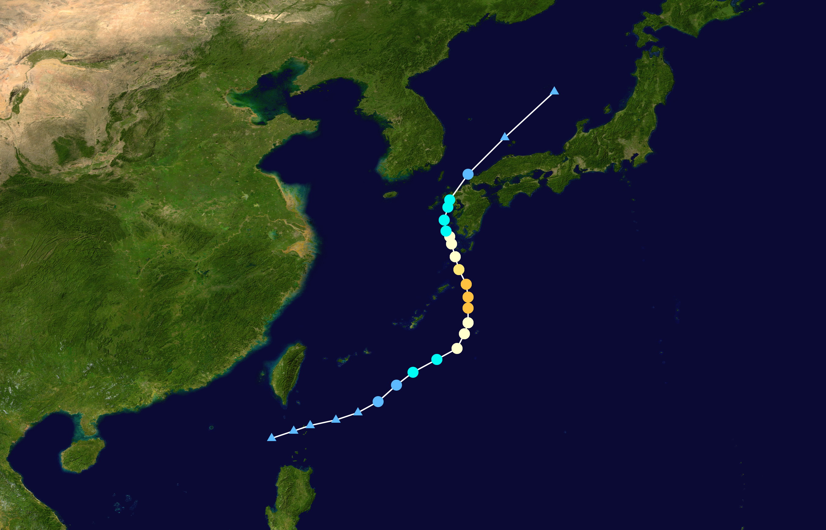強颱風南川 路徑圖