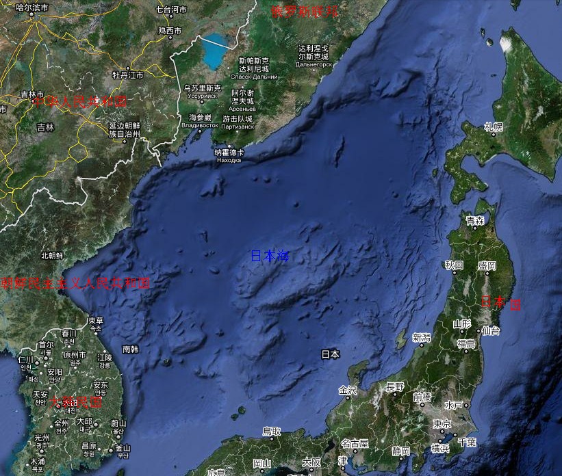 日本海衛星地圖