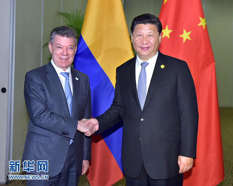 桑托斯總統和中國國家主席習近平