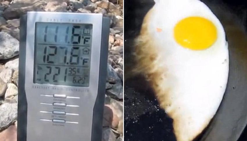 美死亡谷超高溫 遊客石頭上煎蛋