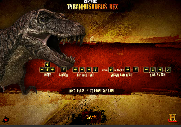 侏羅紀恐龍格鬥遊戲界面