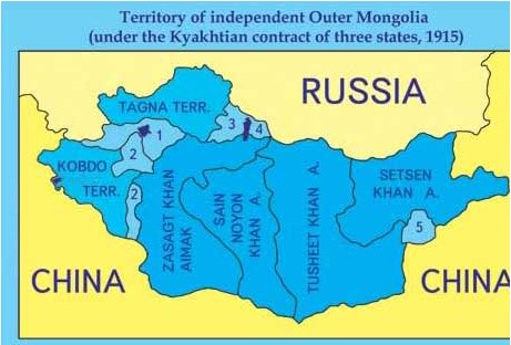 1915年成立時的蒙古地方