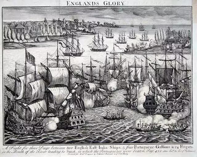 1612年 擊破葡萄牙艦隊阻攔的英國武裝商船