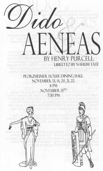 歌劇“狄朵與埃涅阿斯”1997年的宣傳海報