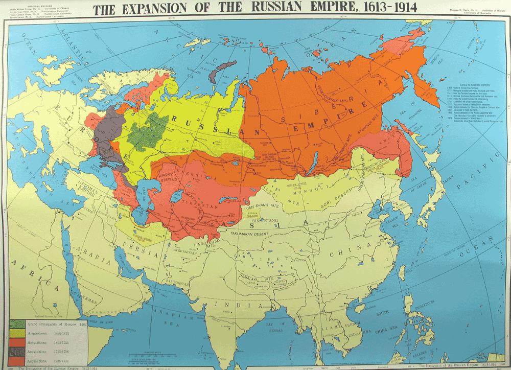 俄國擴張地圖（1613-1914）