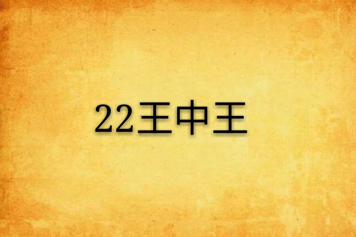 22王中王 22王中王