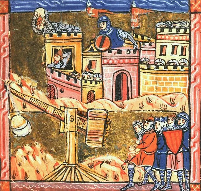 中世紀手抄本上的 阿克圍攻戰