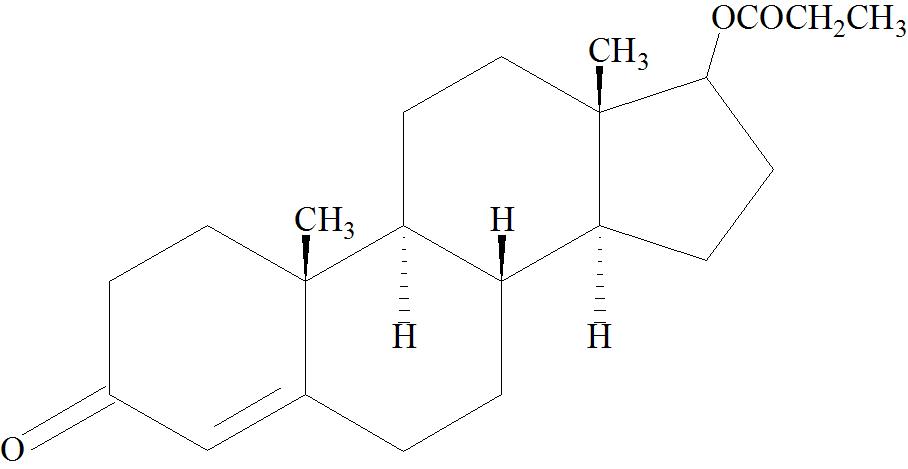 丙酸睪酮結構式