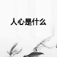 人心是什麼 人心是什麼