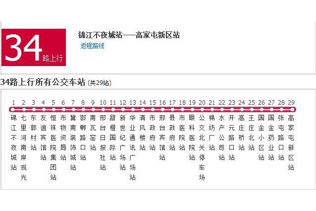 邢台公交34路 邢台公交34路