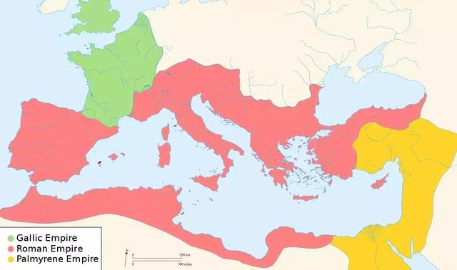 伽利埃努斯統治結束後的羅馬三分局面
