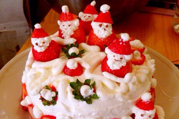 歡樂滴雪景聖誕老人蛋糕