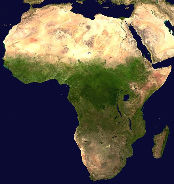 非洲衛星影像圖