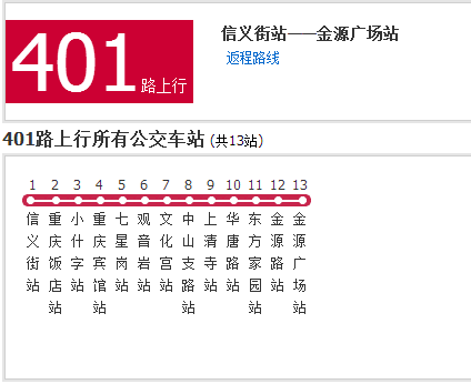 重慶公交401路 重慶公交401路
