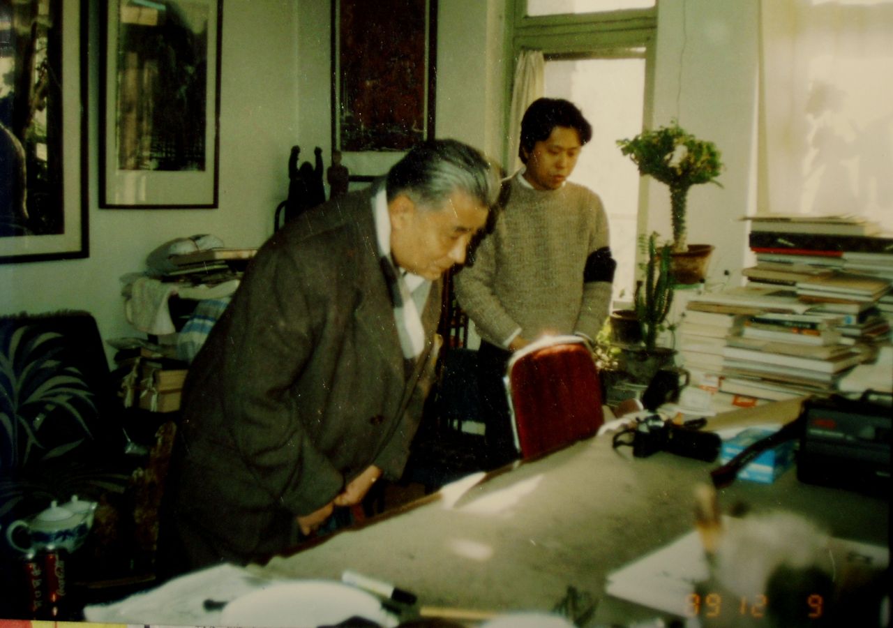1989年李可染大師去世孫大光前往家中弔唁