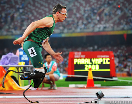 北京殘奧會上的400m最後衝刺