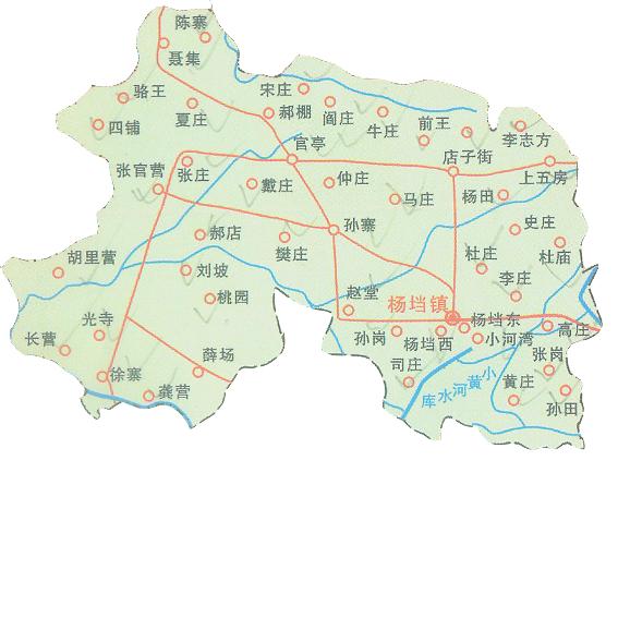 楊壋鎮行政圖