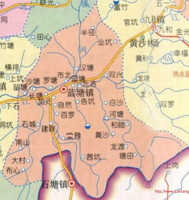 藍塘鎮地圖