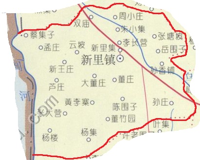 新里鎮行政地圖