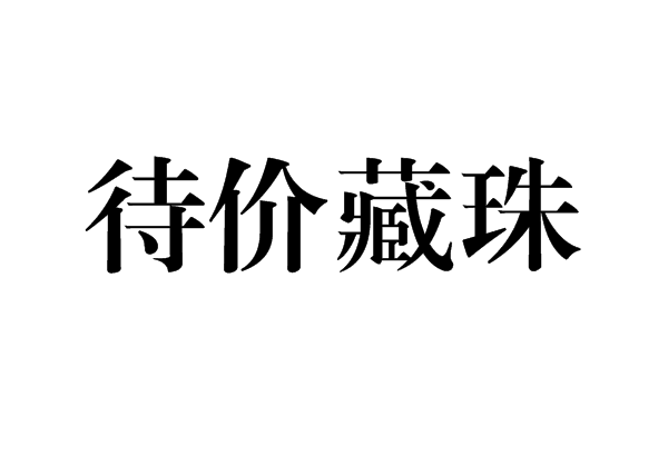 待價藏珠 待價藏珠