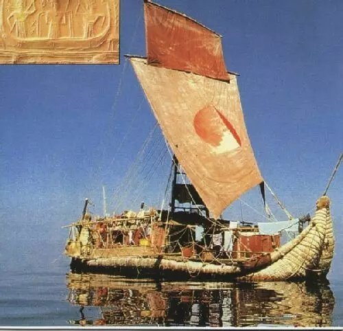 可用於短途海運的蘇美爾蘆葦船