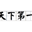 天下第一(成語) 天下第一(成語)