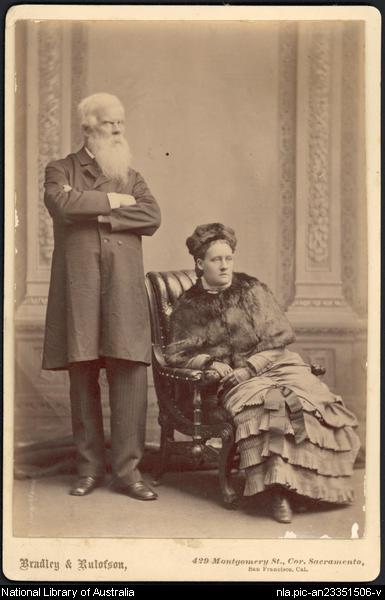 1890年左右的亨利·帕克斯與女兒