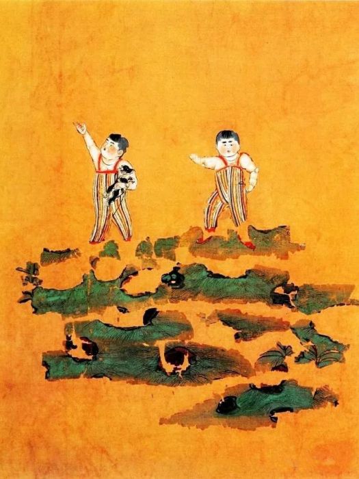 唐人雙童圖 唐人雙童圖