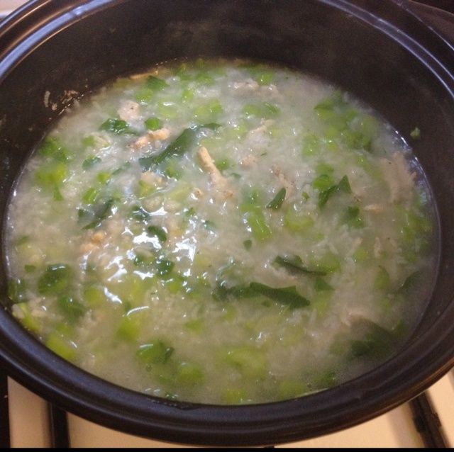 雞片青菜粥 雞片青菜粥