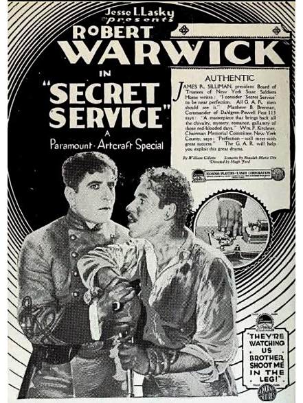 Secret Service(美國1919年Hugh Ford執導的電影) Secret Service(美國1919年Hugh Ford執導的電影)