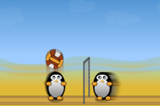 雙人企鵝排球小遊戲