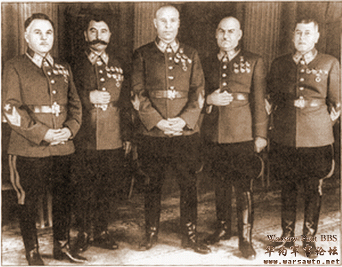 1940年的蘇聯5個元帥